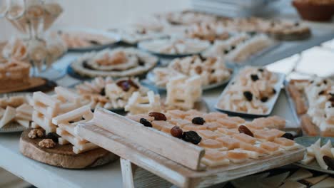 elegant cheese display at event