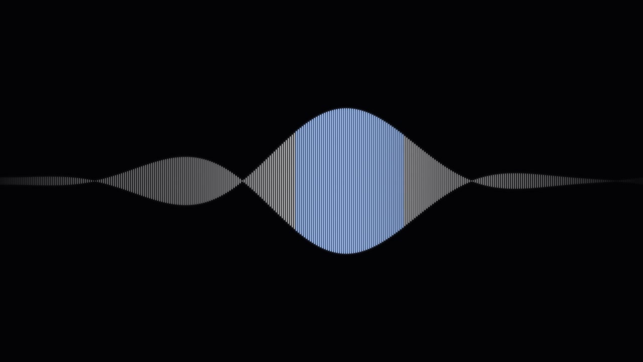 Animated Digital Audio Waveform Visualization