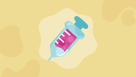 syringe medical drug injection animation