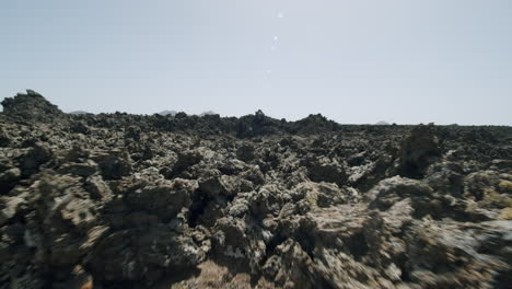 flying over volcanic soil