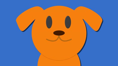cute cartoon close up of dog labrador loop
