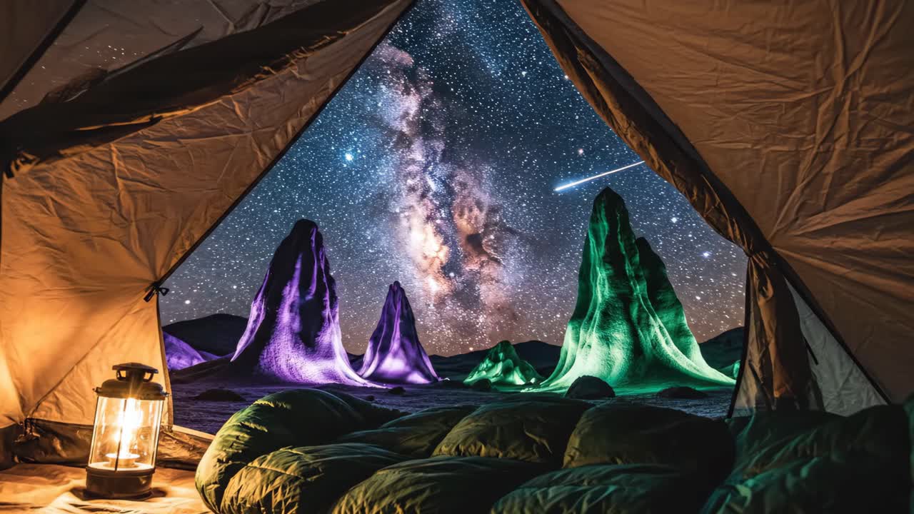 Camping under stjernene med utsikt over Melkeveien