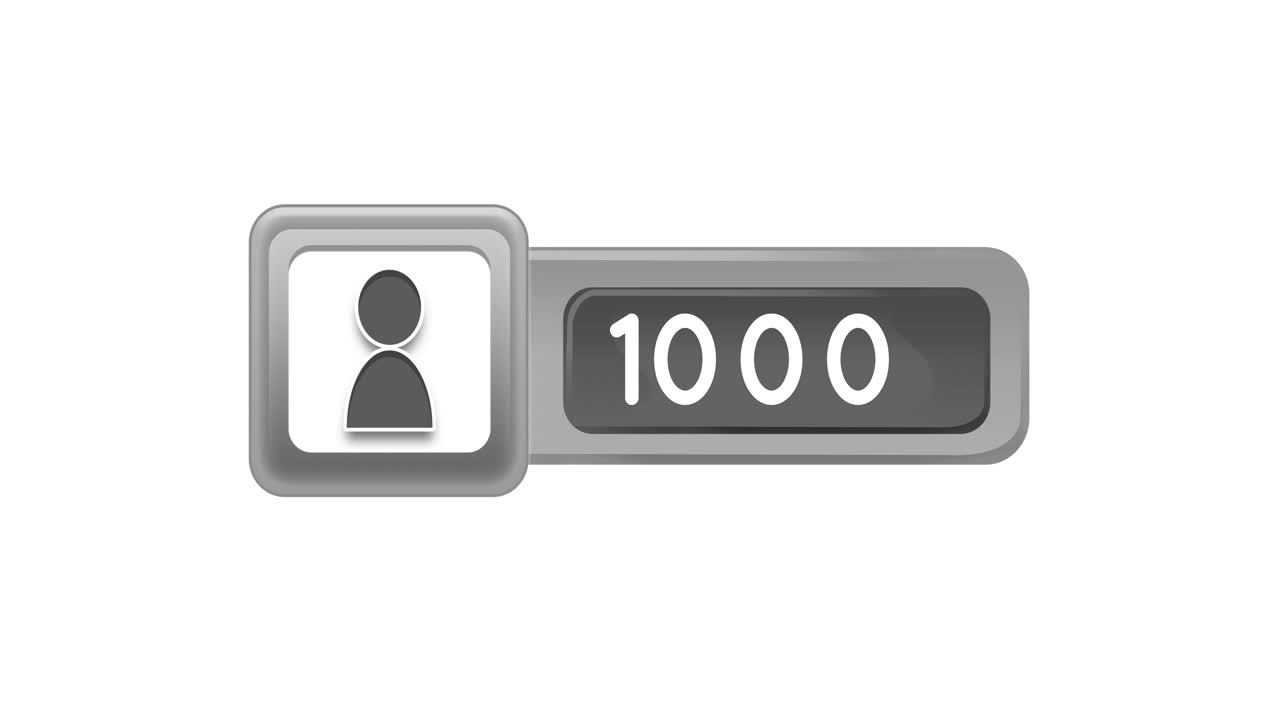 Follower icon with numbers 4k