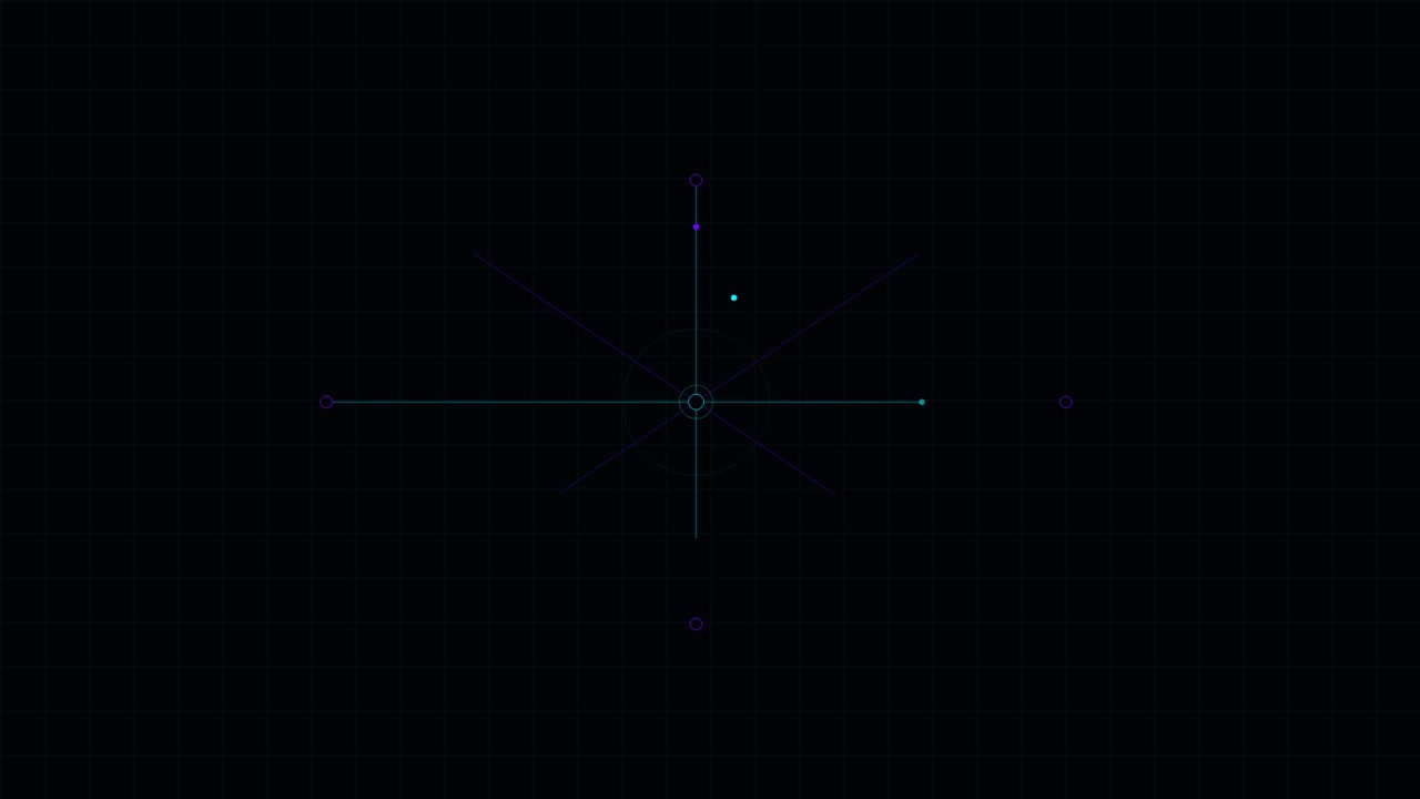 Abstract Digital Interface Animation with Rotating Geometric Lines