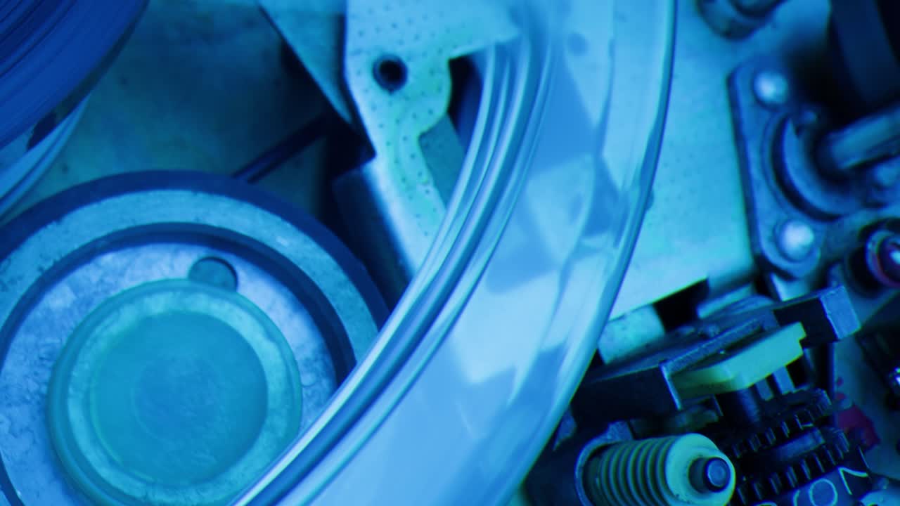 primer plano de piezas de máquinas antiguas