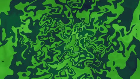 loopable turbulent green psychedelic pattern with dynamic, swirling, and morphing shapes, creating a mesmerizing and energetic design with vibrant gradients and a futuristic, hypnotic flow