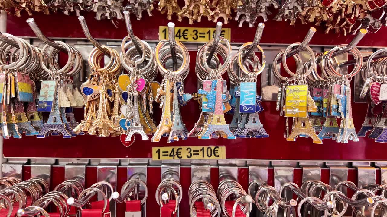 Paris France souvenir shop magnet gift Eiffel tower Parisian touristic landmark