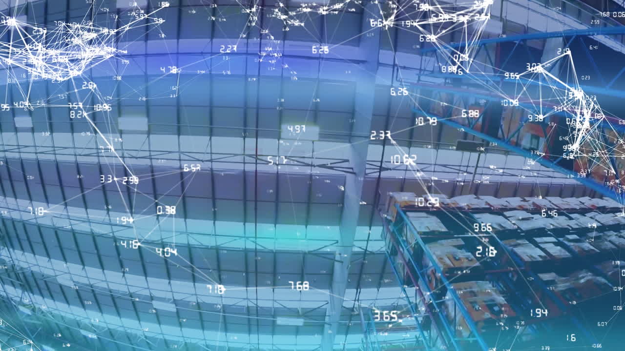 Low angle view of a storage warehouse