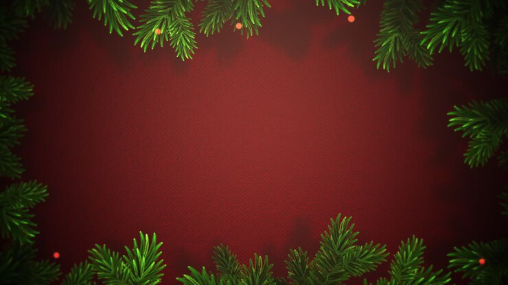 animeret nærbillede abstrakt bokeh og julegrønne trægrene