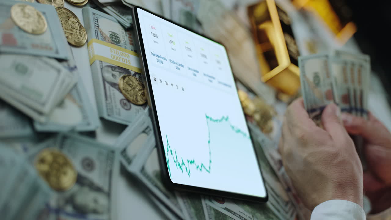 Financial investment analysis with money and gold