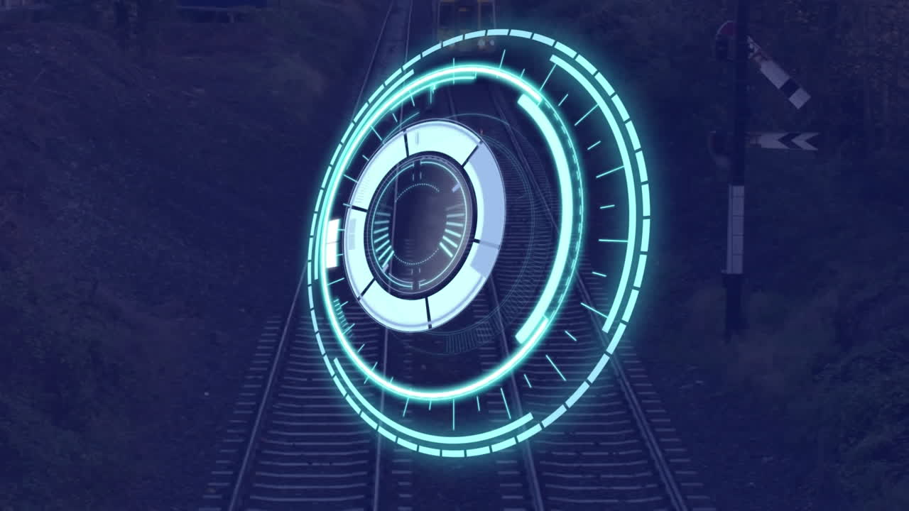 열차 위의 범위 스캐닝의 애니메이션