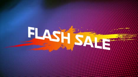 flash sale graphic on pink to blue background