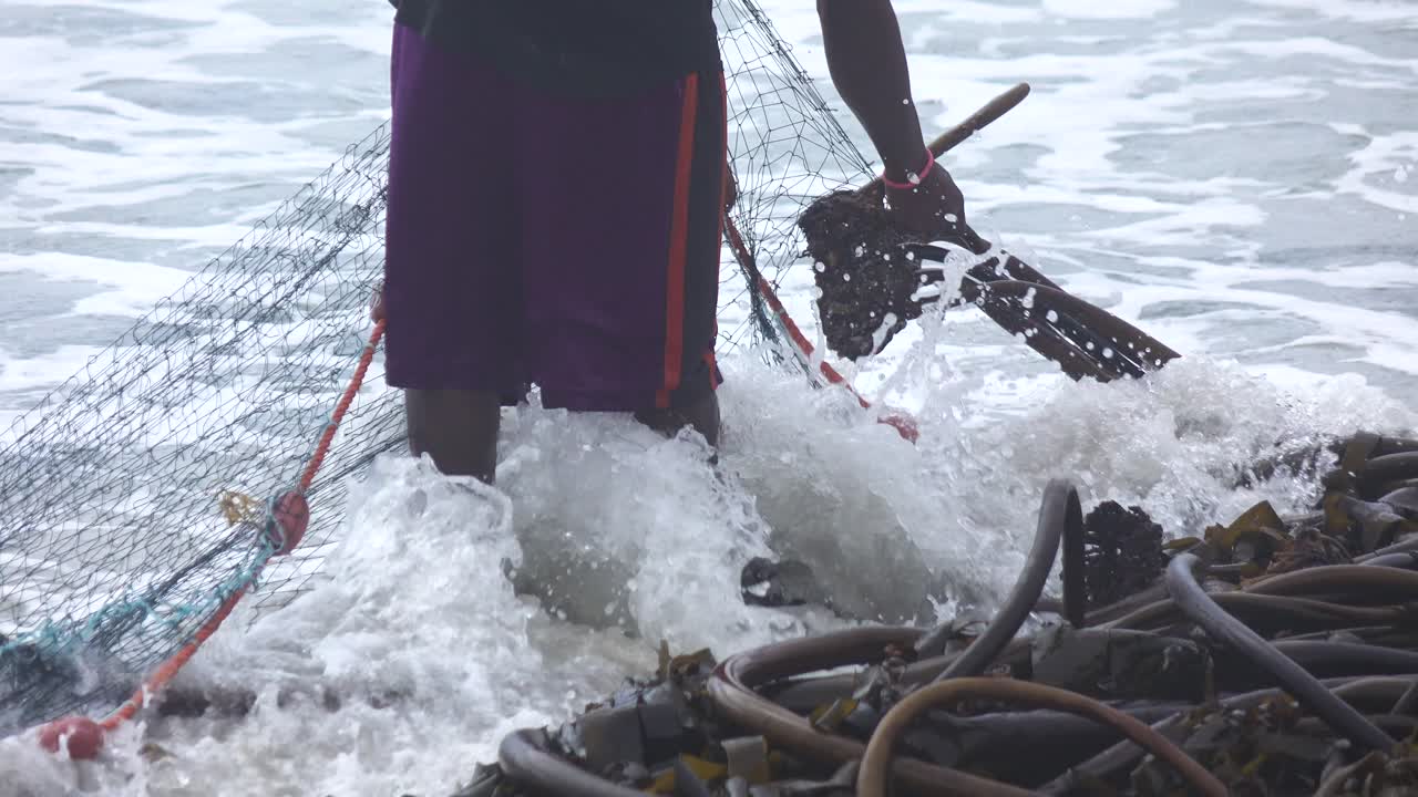 Artisanal fishing along the coast of South Africa