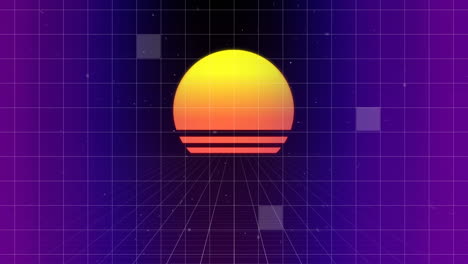 ilustración de una puesta de sol