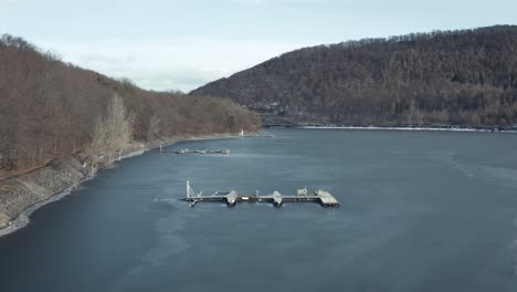 vistas aéreas de drones del parque nacional keller en invierno