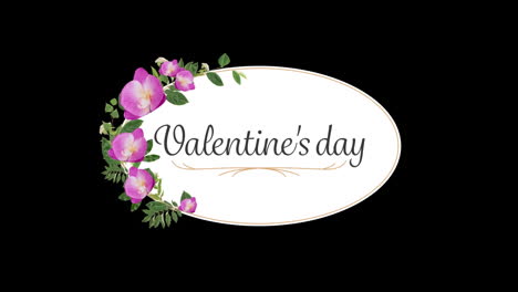 animation of valentines day on black background