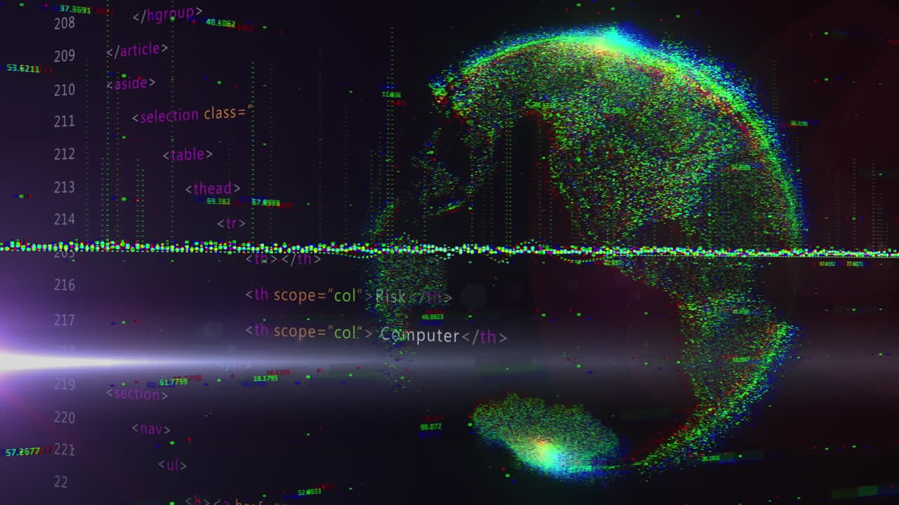 animación de la red de conexiones en todo el mundo