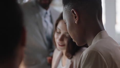 african american business woman working with colleagues brainstorming planning successful project strategy in office meeting