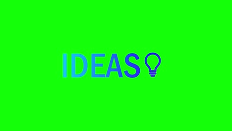 ideas de palabras y animación de símbolos de bombillas