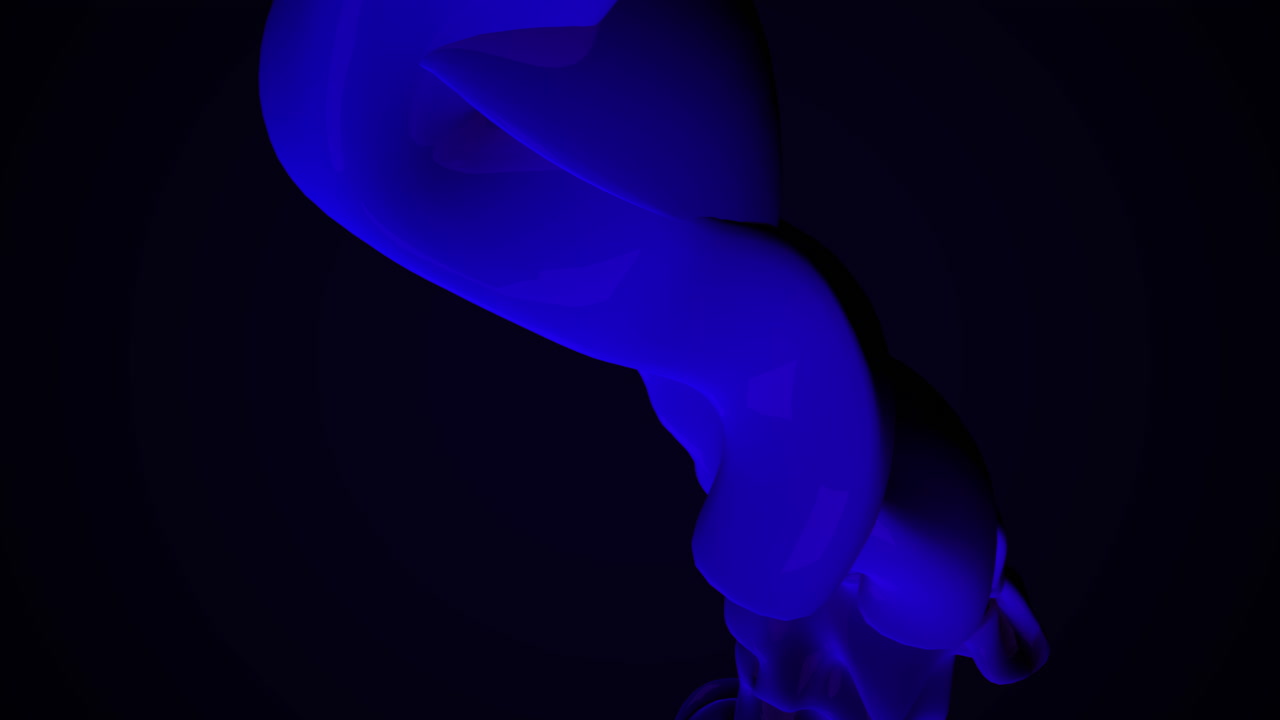 검은 그라데이션에 파란색 미래 액체 구