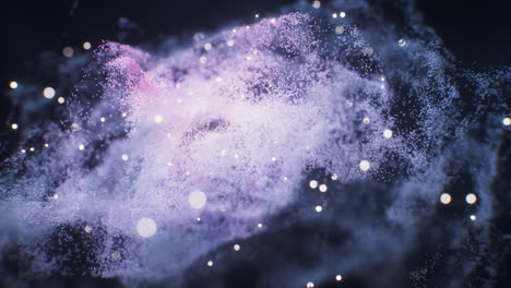 fantastic dense flowing particles background, 3d rendering.