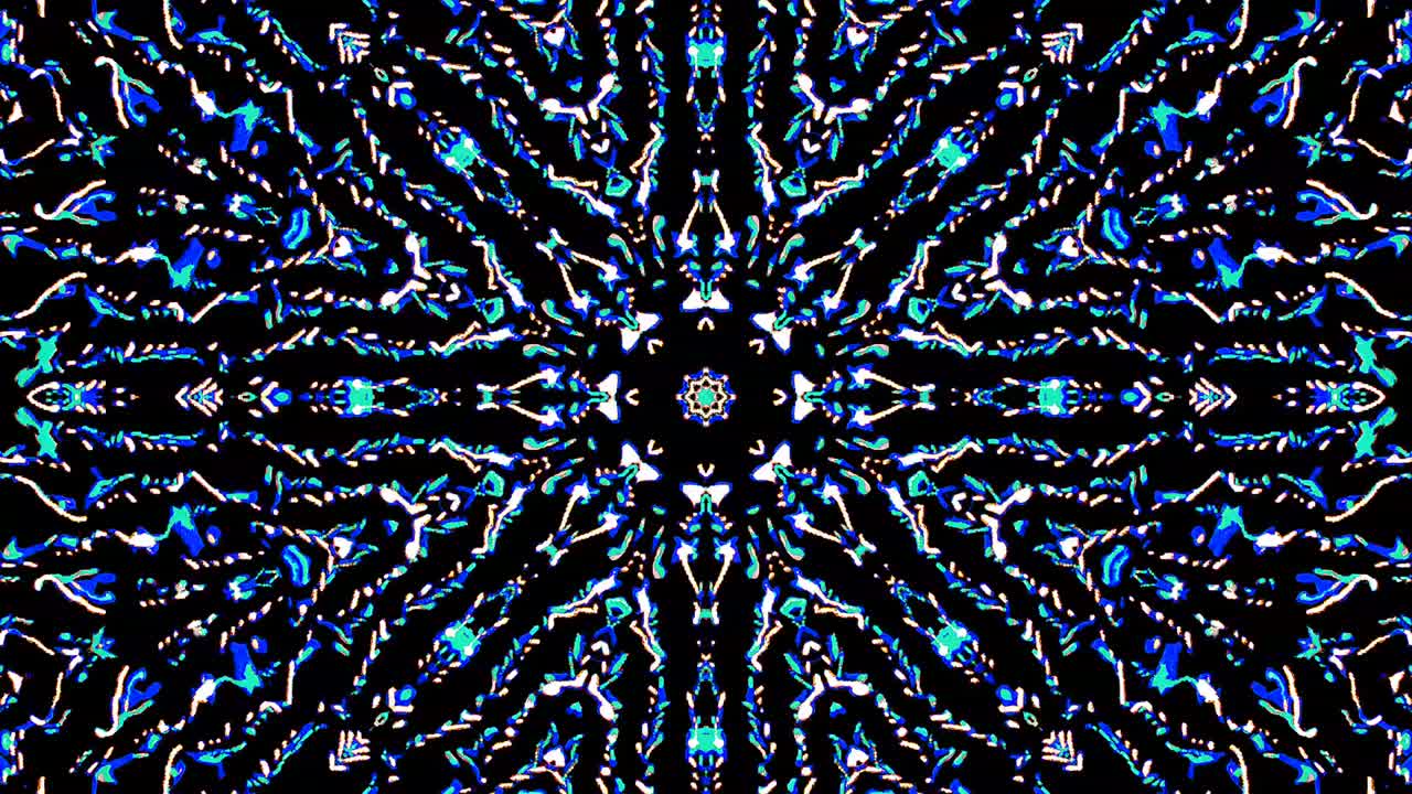 Beautiful abstract kaleidoscope that shines, a radiant light that regulates the subtle movements