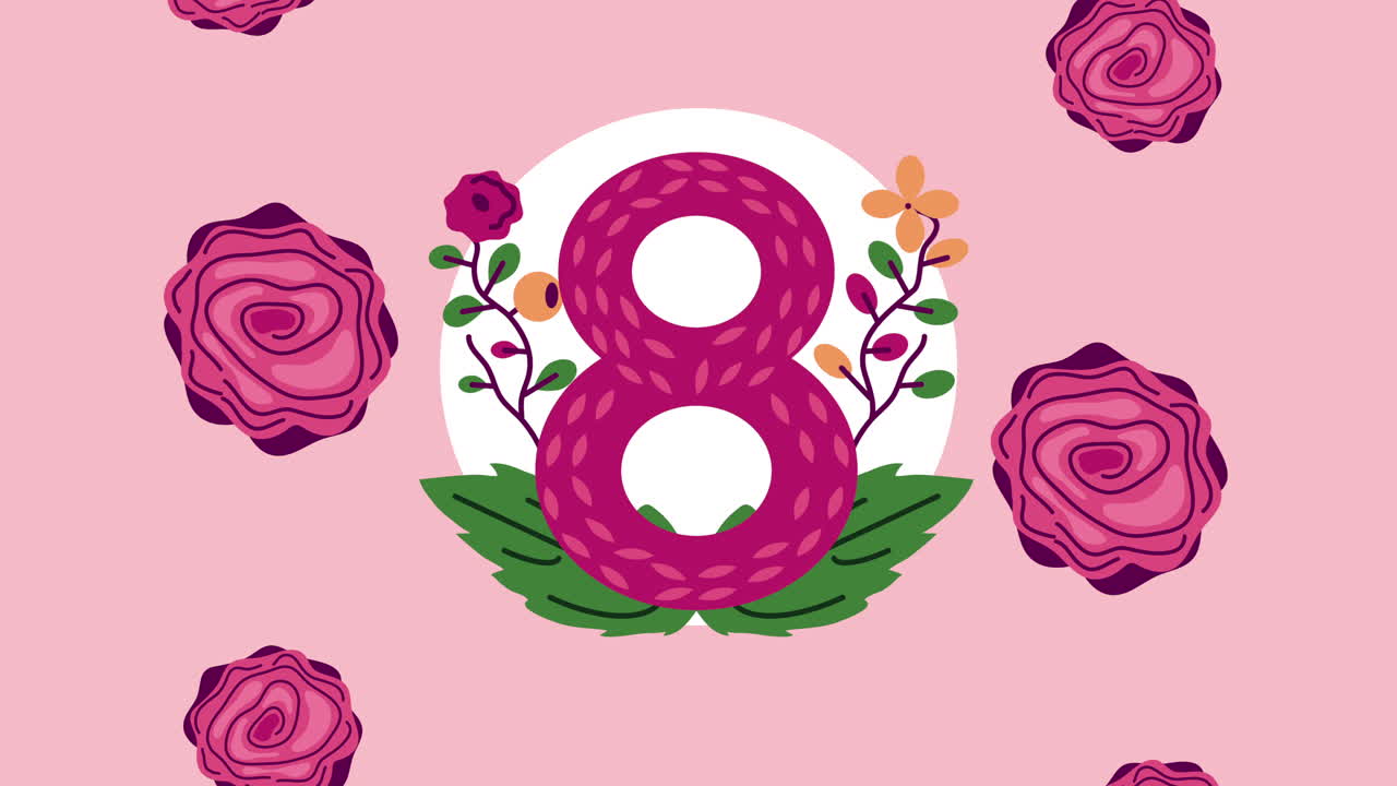 Desain Floral Hari Perempuan Internasional
