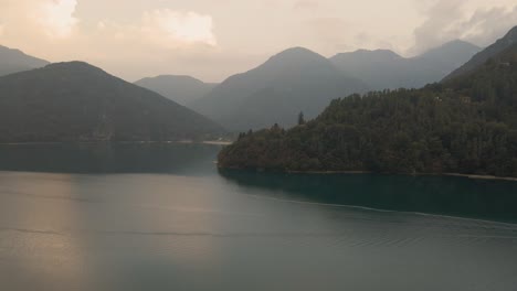 extraordinary beauty of a splendid green lake ledro highlighted by the surrounding highland scenery in north italy