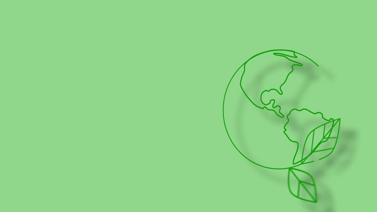 잎이 있는 초록색 땅 - 지속 가능한 생활