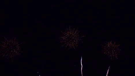 beautiful colourful fire work display at night for celebration in festival
