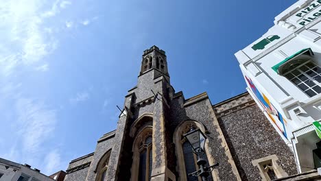 a detailed view of a historic structure