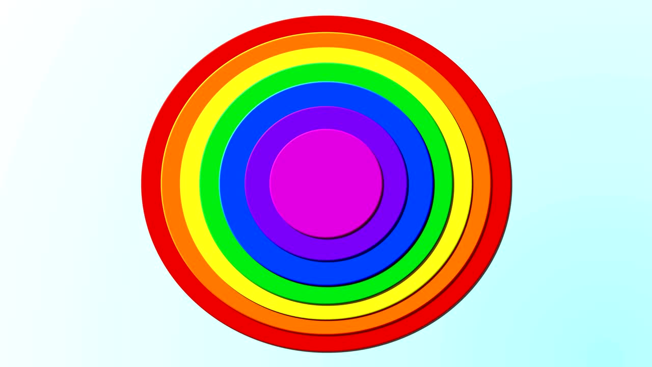 4k 원형 무지개 애니메이션 배경