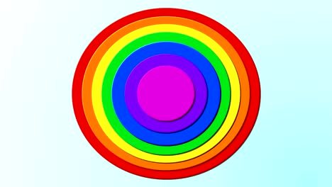 fondo animado de arco iris circular en 4k