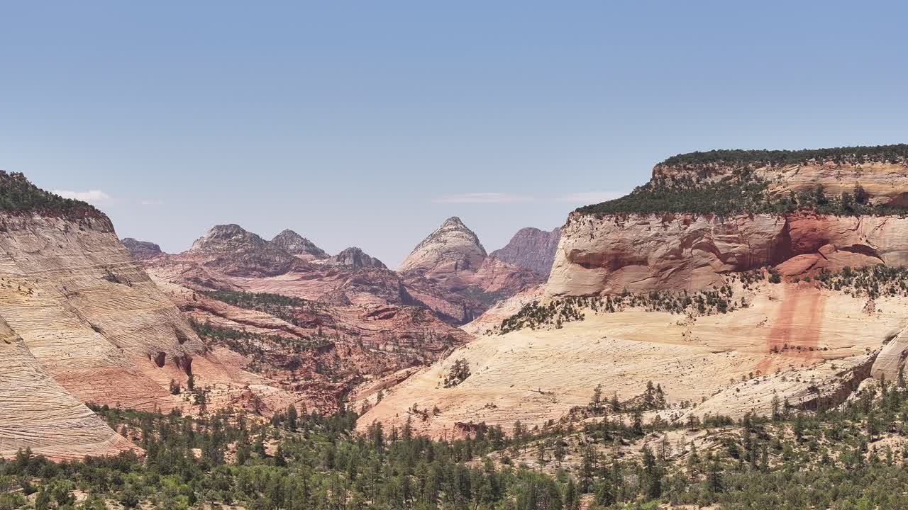 Aerial perspective of Zion National Park, a pristine nature sanctuary in southwest Utah
