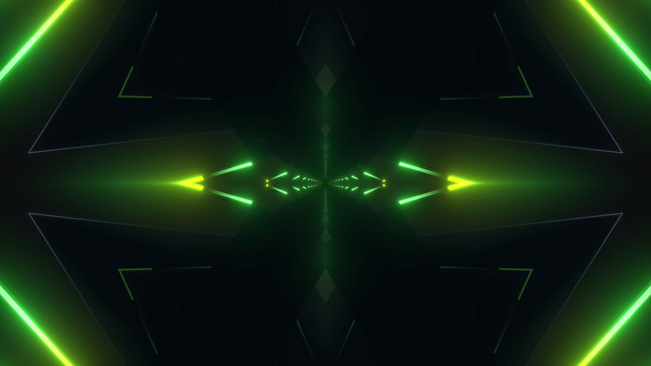 Neon Green Tunnel Visualizer