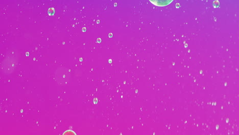 animación de burbujas que se mueven sobre un fondo púrpura con espacio de copia