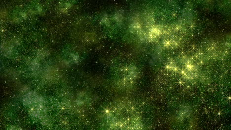 Green-Glitters-And-Stars-In-Space