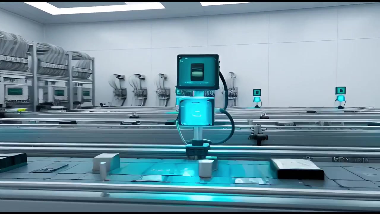 Automated Industrial Conveyor Belt System in a Modern Factory