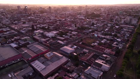 Aerial-view-establishing-Temuco,-Chile