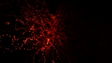 fondo de partículas abstractas en naranja y 4k