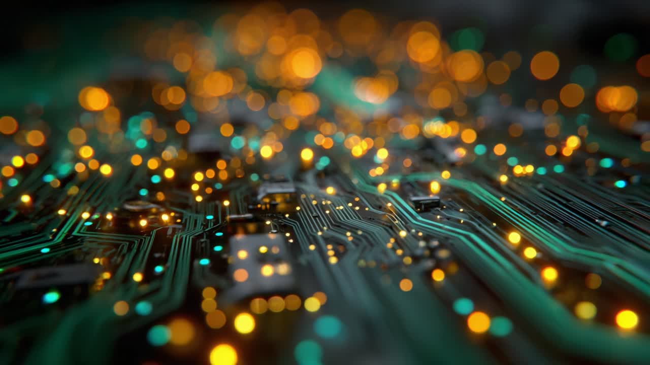 Exploring the Intricacies of a Circuit Board: A Deep Dive into the Vibrant and Complex World of Electronic Connections and Illuminated Components