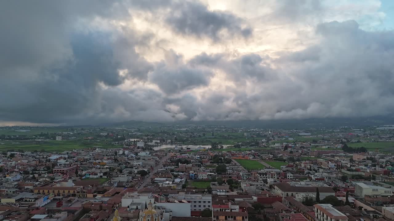 Dramatic Storm Clouds Hyperlapse Over Chignahuapan, Mexico