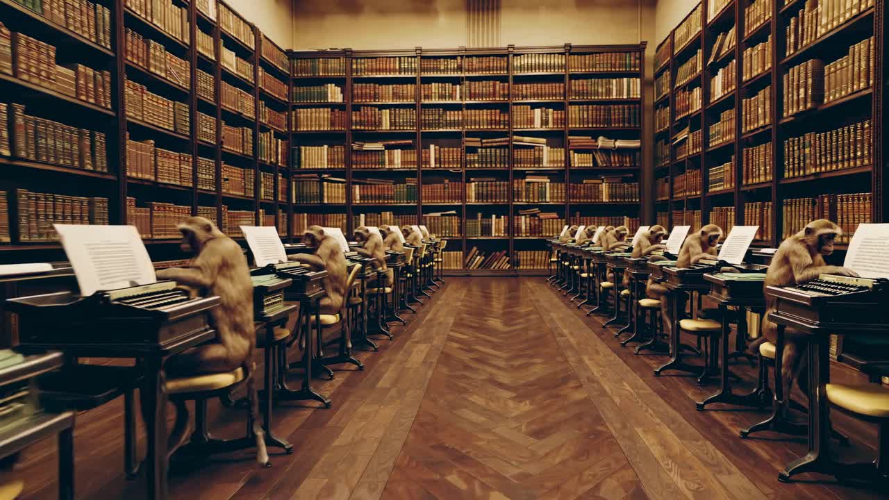 Monkeys Typing in a Library