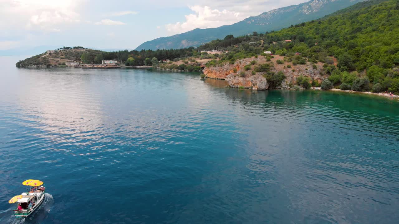 Aerial shot of Macedonia coast