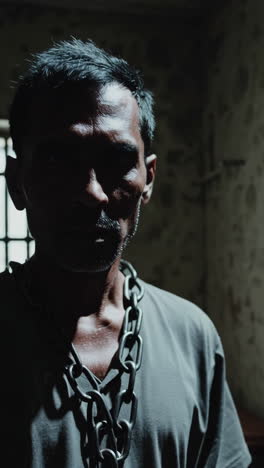 prisoner in chains