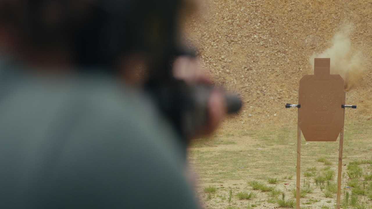 Target practice with a firearm