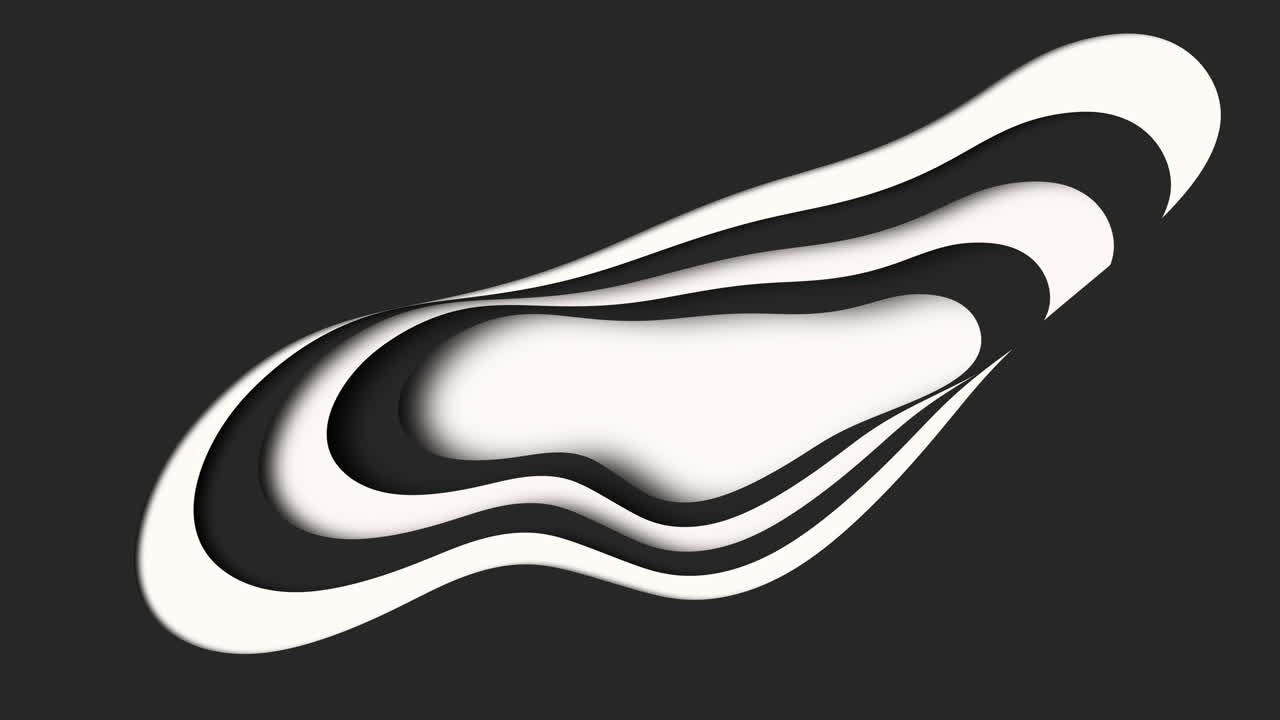 patrón de ondas de corte de papel de plástico blanco y negro