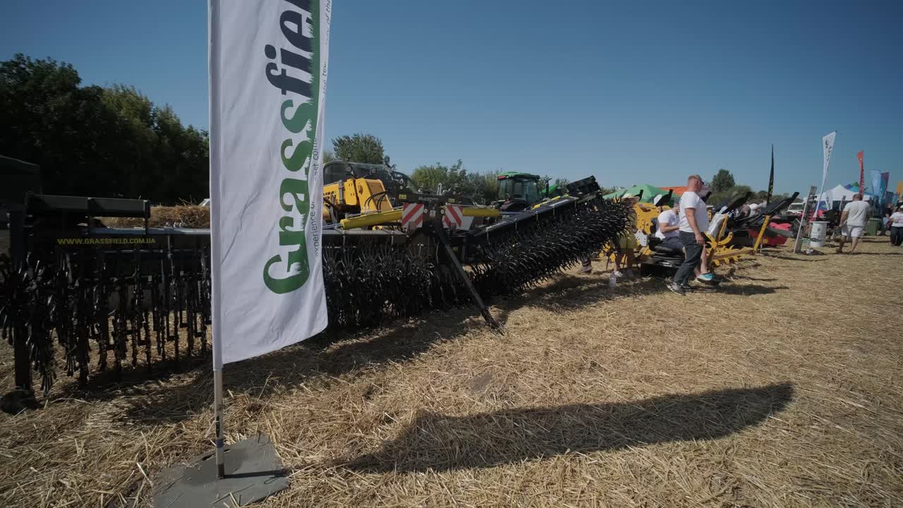 Agricultural machinery in a field