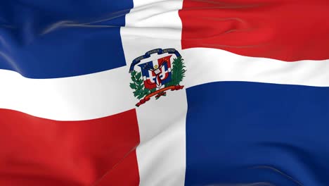 waving  looped flag as  background dominican republic