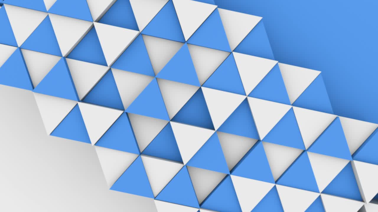 abstract 3d triángulo formas de fondo con diferentes colores vista superior. conjunto de imágenes de animación de bucle 4k.